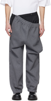 Y/PROJECT GRAY LAYERED SWEATPANTS