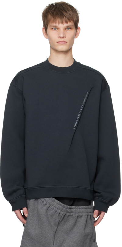 Y/project Black Pinched Sweatshirt In Schwarz