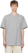 Y/PROJECT GRAY PINCHED T-SHIRT