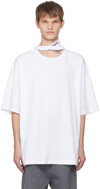 Y/project White Triple Collar T-shirt In Evergreen Optic Whit