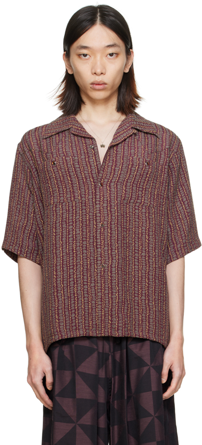 Needles Burgundy Cowboy One-up Shirt In Red