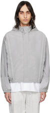 Solid Homme Gray Paneled Jacket In 327g Grey