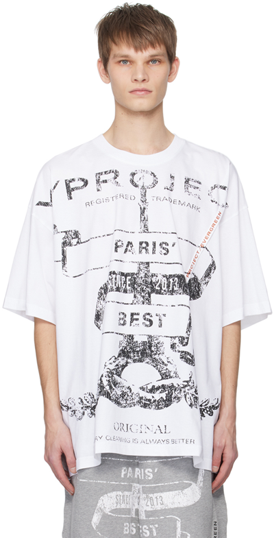 Y/PROJECT WHITE PARIS' BEST T-SHIRT