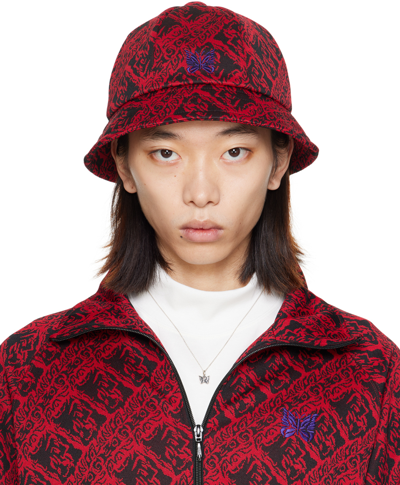 NEEDLES RED BERMUDA BUCKET HAT