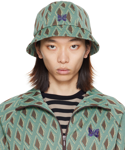 Needles Abstract-print Bucket Hat In Green
