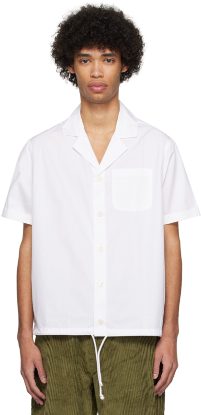 NOAH WHITE DRAWSTRING SHIRT