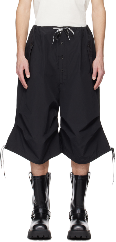 Henrik Vibskov Black Shipping Shorts In 999, Black