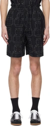 HENRIK VIBSKOV BLACK WAYBILL SHORTS