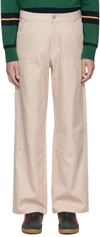 Tommy Jeans Beige Carpenter Trousers In Buckwheat