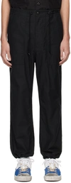 Needles Black String Fatigue Trousers In C-black