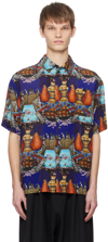 HENRIK VIBSKOV MULTICOLOR TRANSFERED SHIRT