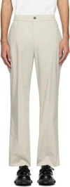 SOLID HOMME GRAY CONCEALED DRAWSTRING TROUSERS