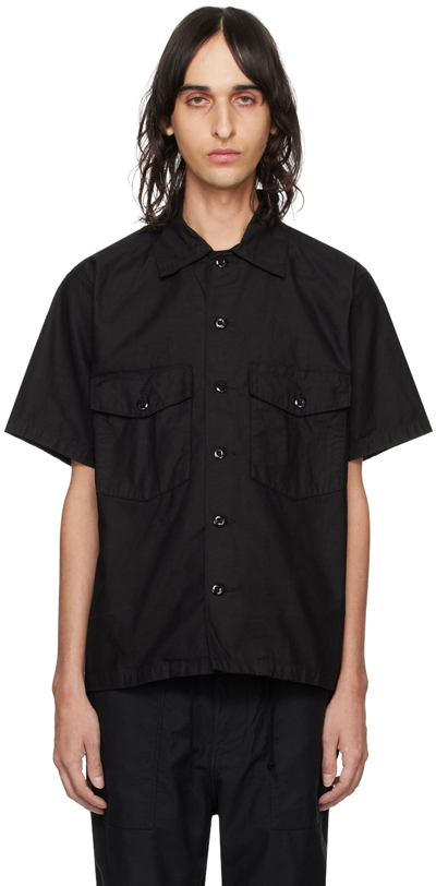 Needles Black Fatigue Shirt In B-black