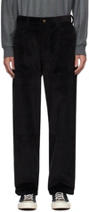 NOAH BLACK FIVE-POCKET TROUSERS