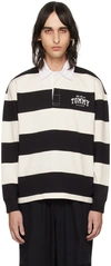 TOMMY JEANS WHITE VARSITY RUGBY POLO