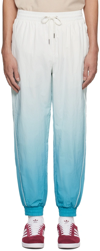 Tommy Jeans White & Blue Degrade Track Pants In Mystic Turquoise