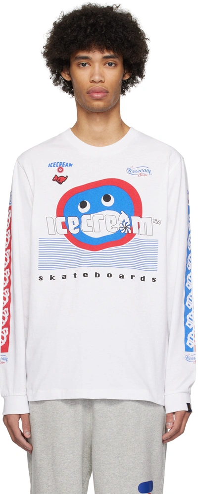 Icecream White Graphic Long Sleeve T-shirt