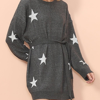 ANNA-KACI STAR PATTERN SWEATER DRESS