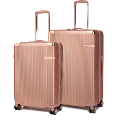 Mkf Collection By Mia K Tulum Large And Extra Large Check-in Spinner With Tsa Security Lock In Pink