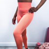 Anna-kaci High Waisted Butt Lifting Leggings In Orange