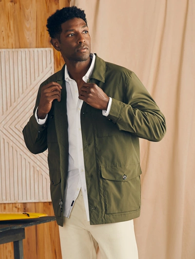 Faherty Reserve Four Pocket Field Jacket In Cascade Olive