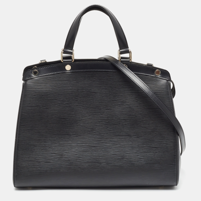 Pre-owned Louis Vuitton Black Epi Leather Brea Gm Bag