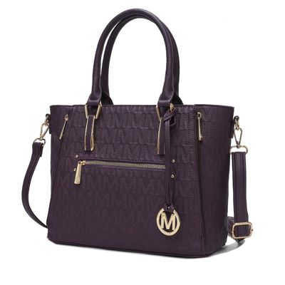 Mkf Collection By Mia K Cairo M Signature Satchel Bag In Purple