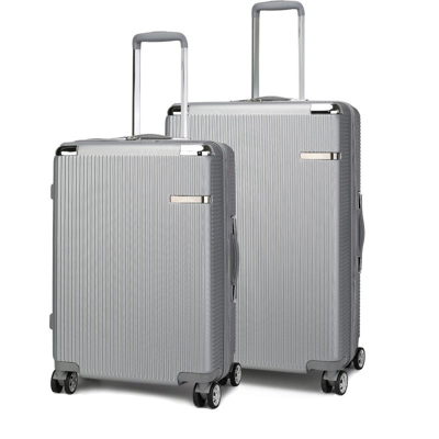 Mkf Collection By Mia K Tulum Large And Extra Large Check-in Spinner With Tsa Security Lock In Grey