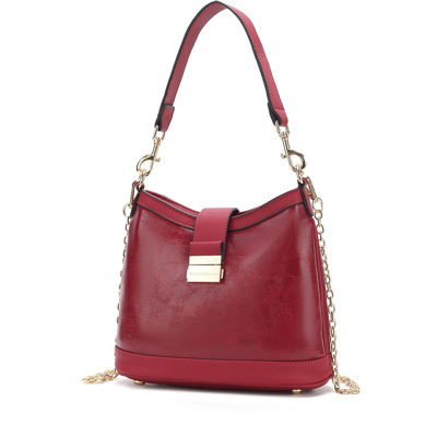 Mkf Collection By Mia K Pilar Vegan Leather Women's Shoulder Bag In Red
