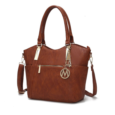 Mkf Collection By Mia K Hazel Vegan Leather Women's Tote In Brown