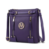 Mkf Collection By Mia K Lilian Vegan Leather Women's Crossbody Bag In Purple