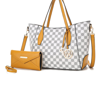 Mkf Collection By Mia K Gianna Vegan Leather Women's Tote With Matching Wallet In Yellow