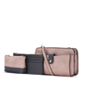 Mkf Collection By Mia K Muriel Vegan Leather Women's Crossbody Bag With Card Holder And Small Pouch In Pink