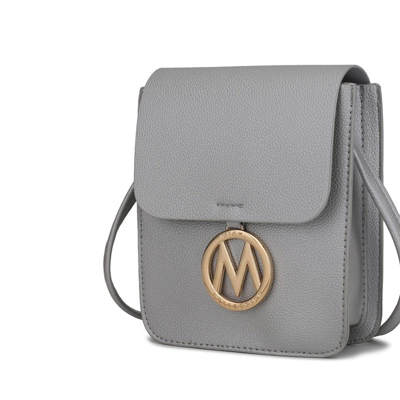 Mkf Collection By Mia K Skylar Vegan Leather Women's Crossbody Bag In Grey