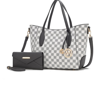 Mkf Collection By Mia K Gianna Vegan Leather Women's Tote With Matching Wallet In Grey