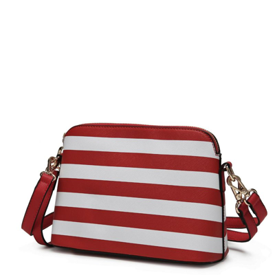 Mkf Collection By Mia K Kimmy Striped Crossbody Bag In Red