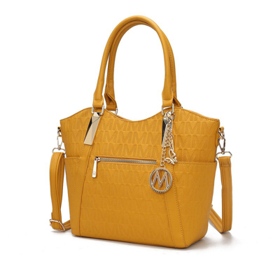 Mkf Collection By Mia K Hazel Vegan Leather Women's Tote In Yellow