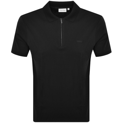 Calvin Klein Welt Polo T Shirt Black In Blue