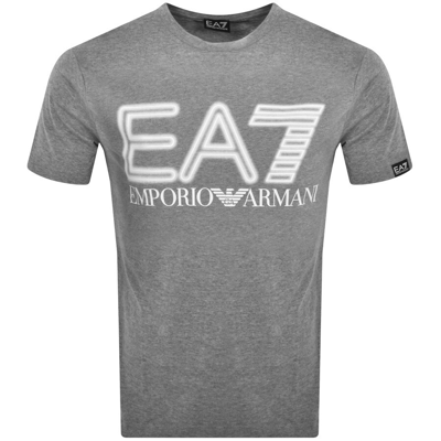 Ea7 Emporio Armani Logo T Shirt Grey