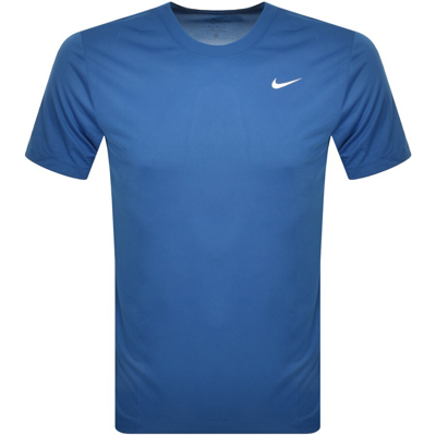 Nike Training Dri Fit Logo T Shirt Blue
