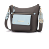 Mkf Collection By Mia K Serenity Color Block Vegan Leather Women's Crossbody Bag In Grey