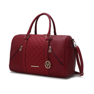 Mkf Collection By Mia K Allegra Vegan Leather Women's Duffle In Red