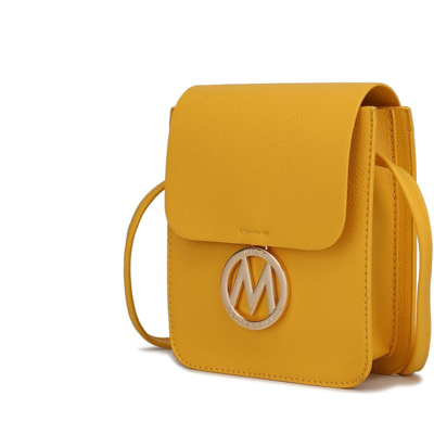 Mkf Collection By Mia K Skylar Vegan Leather Women's Crossbody Bag In Yellow
