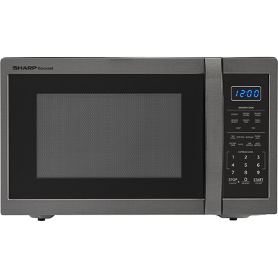 Sharp 1.4 Cu. Ft. Black Stainless Countertop Microwave