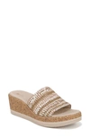 Bzees Runaway Washable Slide Wedge Sandals In Beige