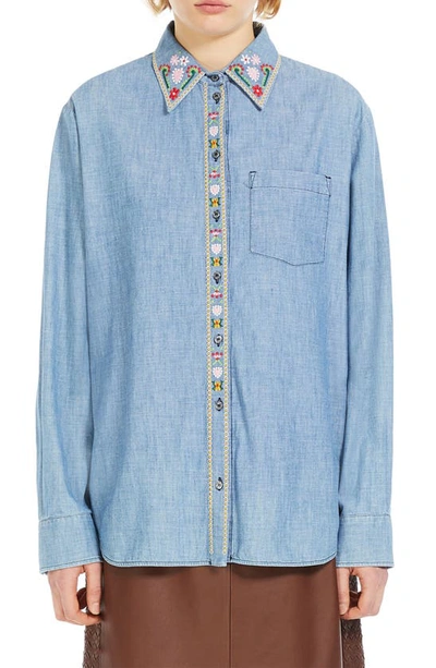 Max Mara Udine Blue Shirt