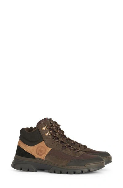Barbour Potsie Water Resistant Ankle Boot In Dark Brown
