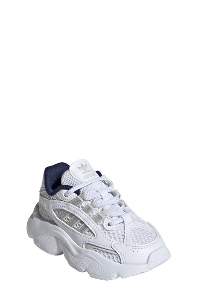 Adidas Originals Kids' Ozmillen Sneaker In White/ Grey/ Bright Blue