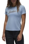 Nike Jordan Slim Fit Graphic T-shirt In Blue Grey/ Off Noir