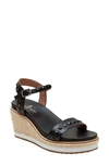 LINEA PAOLO VICHI ANKLE STRAP ESPADRILLE PLATFORM WEDGE SANDAL